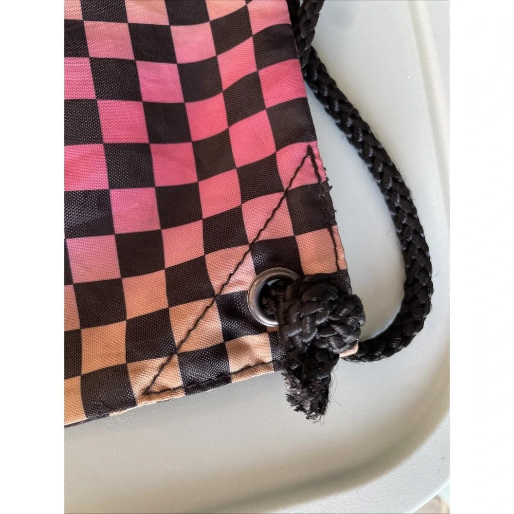 Vans Off The Wall Rainbow Checkerboard Drawstring Backpack Cinch Bag OS